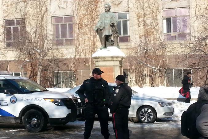 Toronto police on campus. File Photo