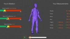 NExT Lab’s Fit 3D machine produces a 360-degree image of a person’s body and measures them. Courtesy: NExt Labs