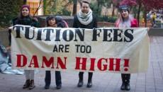 Students protest high tuition fees as part of last year’s Freeze the Fees campaign. PHOTO: STEPHEN ARMSTRONG