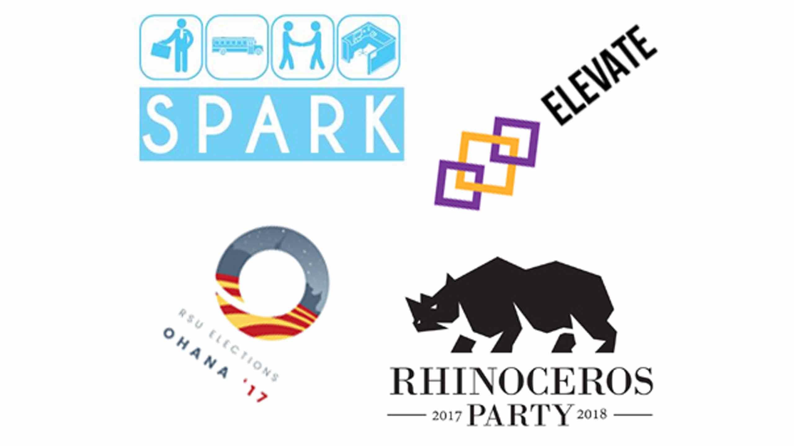 Clockwise from left: Spark, Elevate, Rhinoceros and Ohana. ILLUSTRATION: ANNIE ARNONE