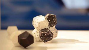 Small dice sculpture