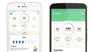 Lifesum displayed on an iPhone and an Android phone.