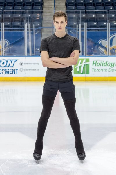 Figure skater posing on the ice at the Mattamy Athletic Centre