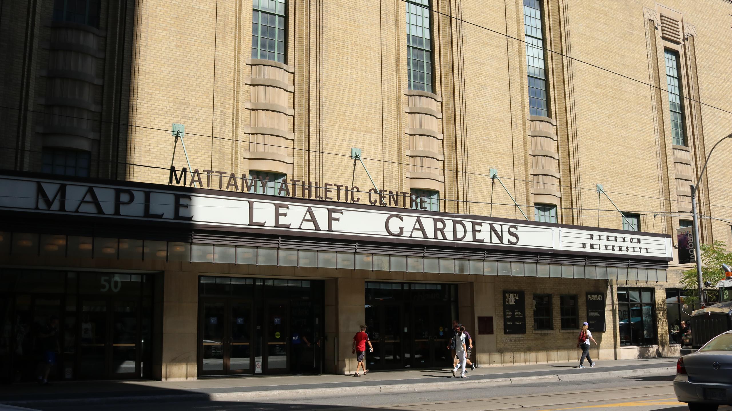 The Mattamy Athletic Centre (MAC) located at the Maple Leaf Gardens. Photo taken from street view.