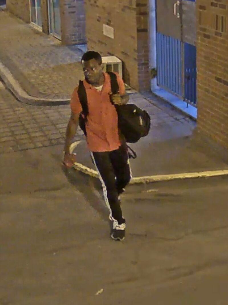 Security camera image of the man wanted in connection with the July 30 sexual assault