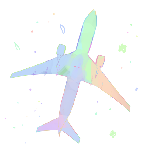 An illustration of a plane. 