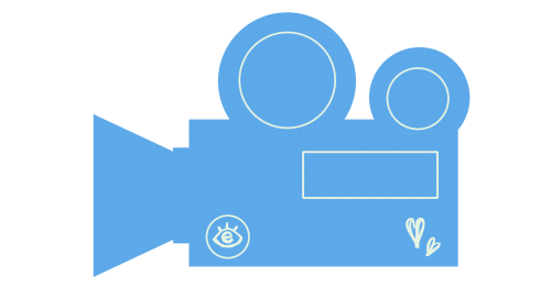 An illustration of a film camera