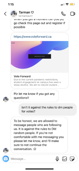 ‘Forward’ candidates messaged random students, breaking RSU election bylaws
