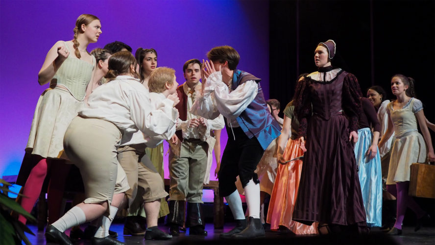 The X Musical Theatre Company performing during a dress rehearsal.
