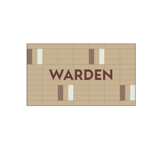 Decorative visual of the Warden station wall