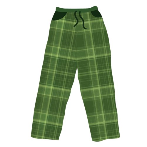 green pajama pants