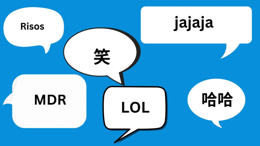 A graphic of speech bubbles with words in different languages