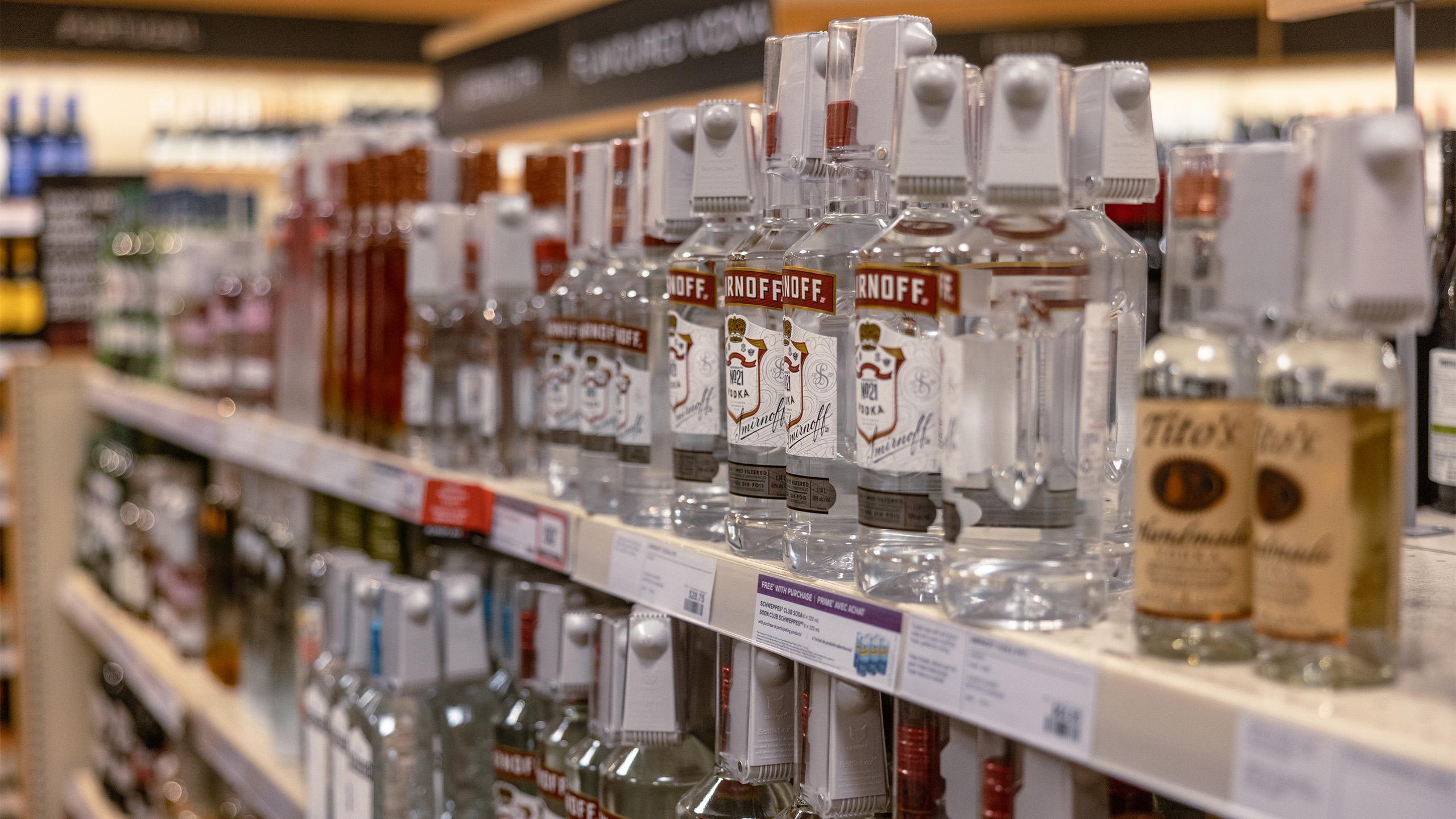 Vodka on a Shelf