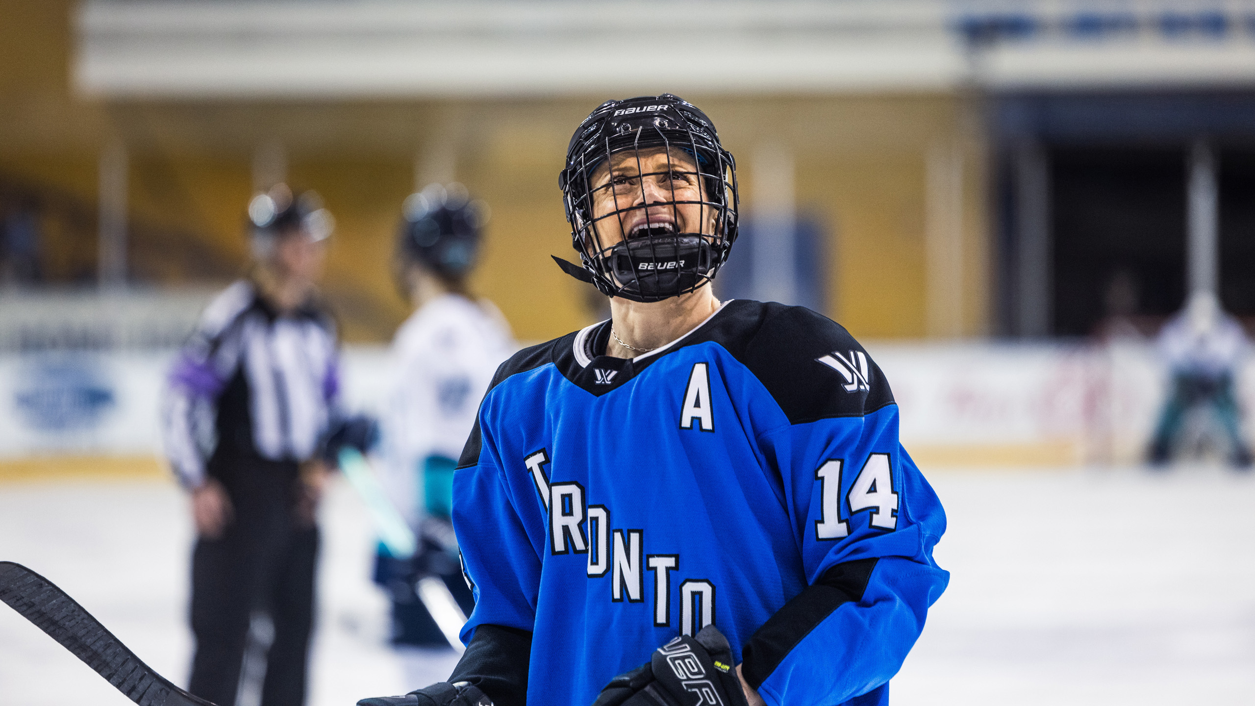 PWHL Toronto player Renata Fast skates on the ice