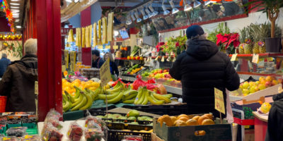 A cultural food market with produce on sale