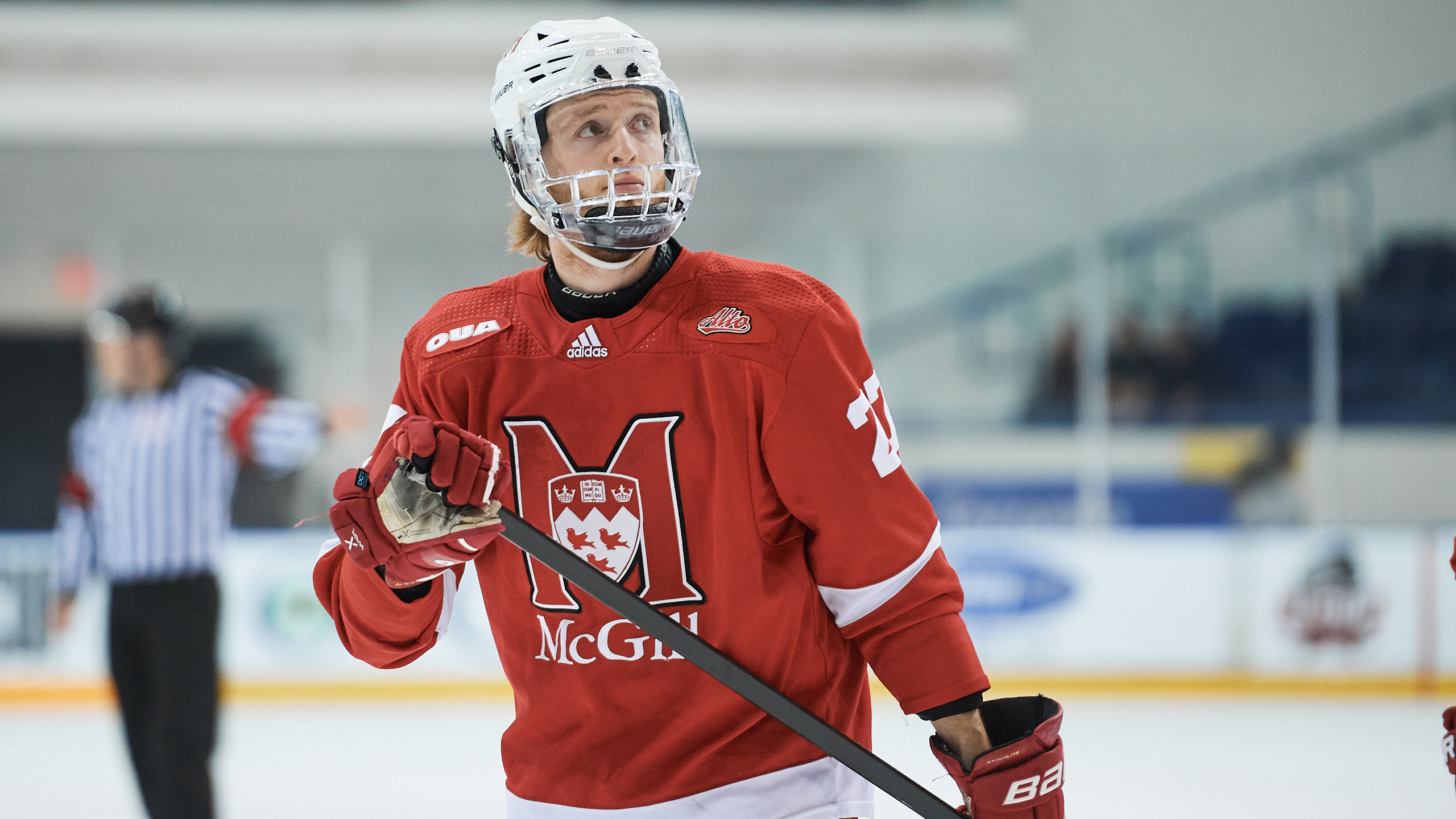 A McGill University hockey player
