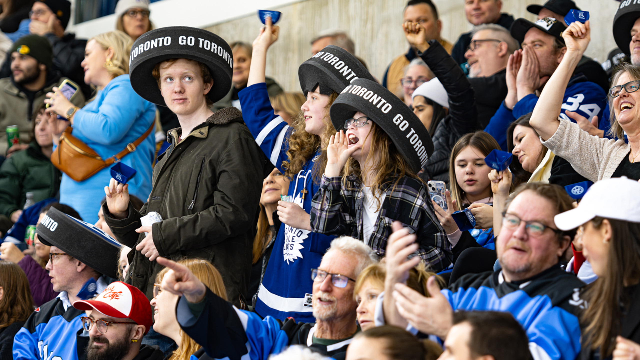 PWHL Toronto fans cheer on the team