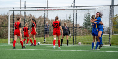 Lisamarie Arangio with her first OUA goal with the Bold