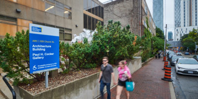 An image of the Architecture building on Toronto Metropolitan University's campus.