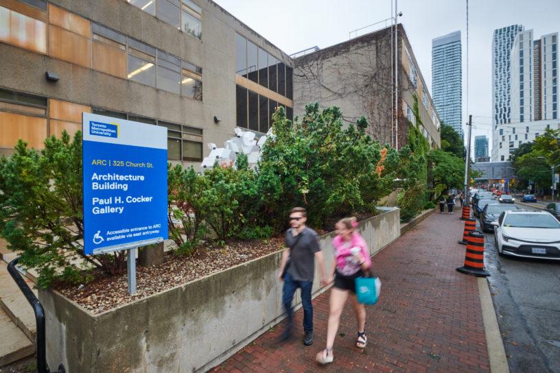 An image of the Architecture building on Toronto Metropolitan University's campus.