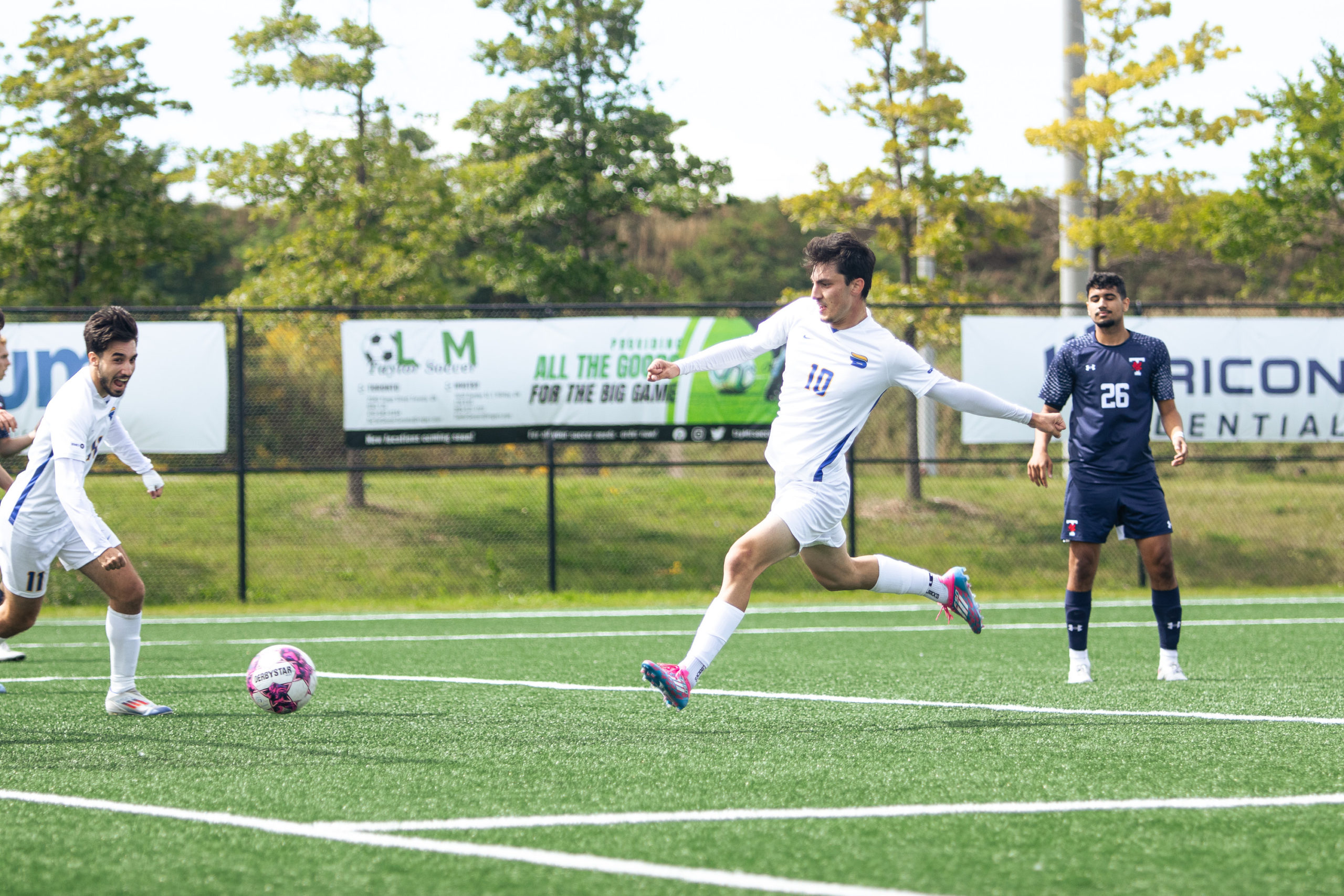 Chris Campoli striking the ball 