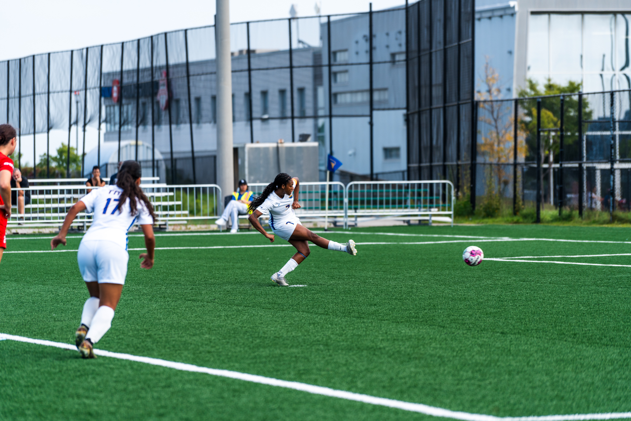 Taliyah Walker shooting from the penalty spot