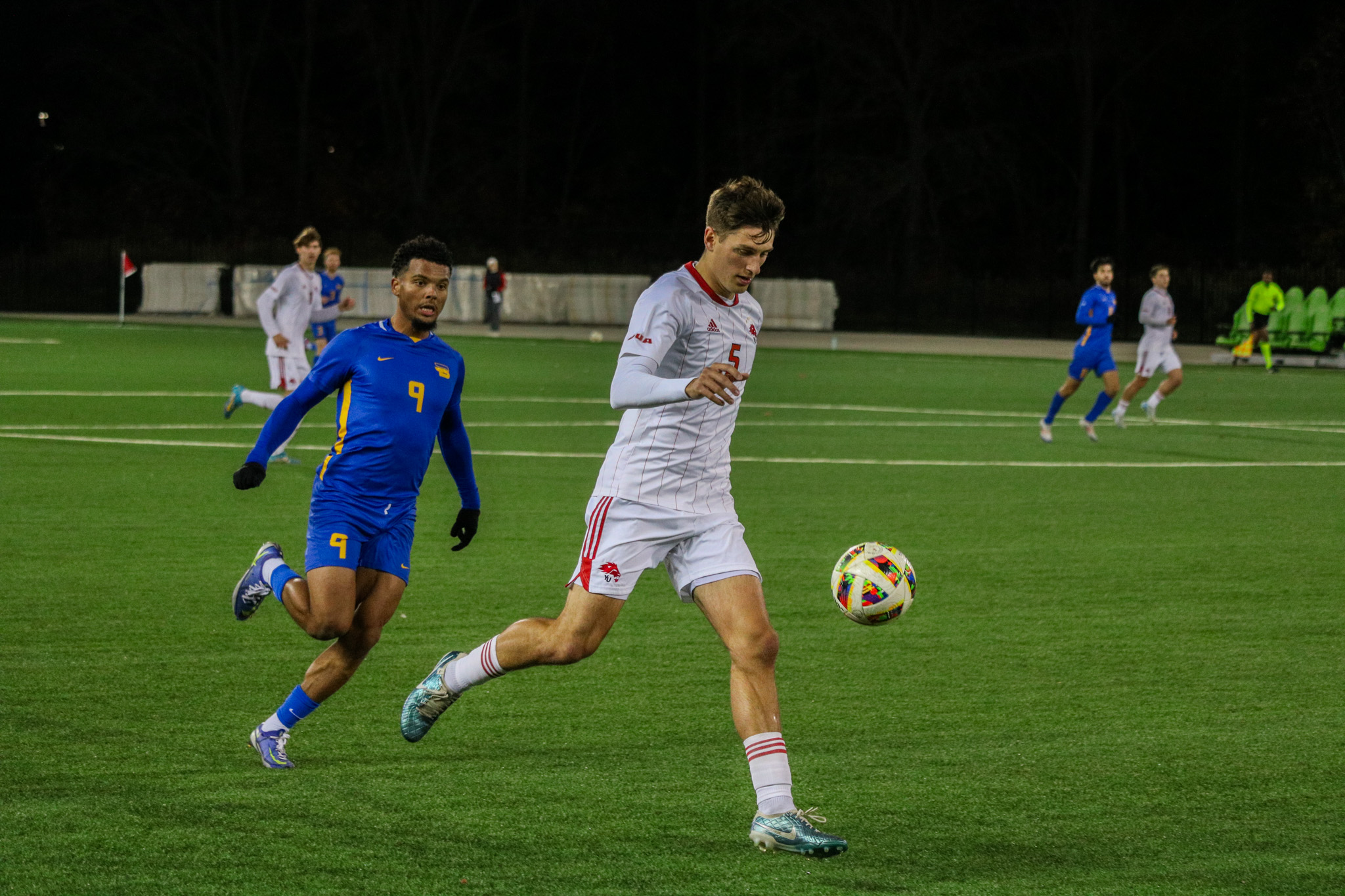 A York Lions player with the ball