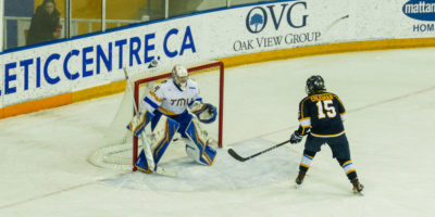 Rebecca Noble scoring the shootout goal