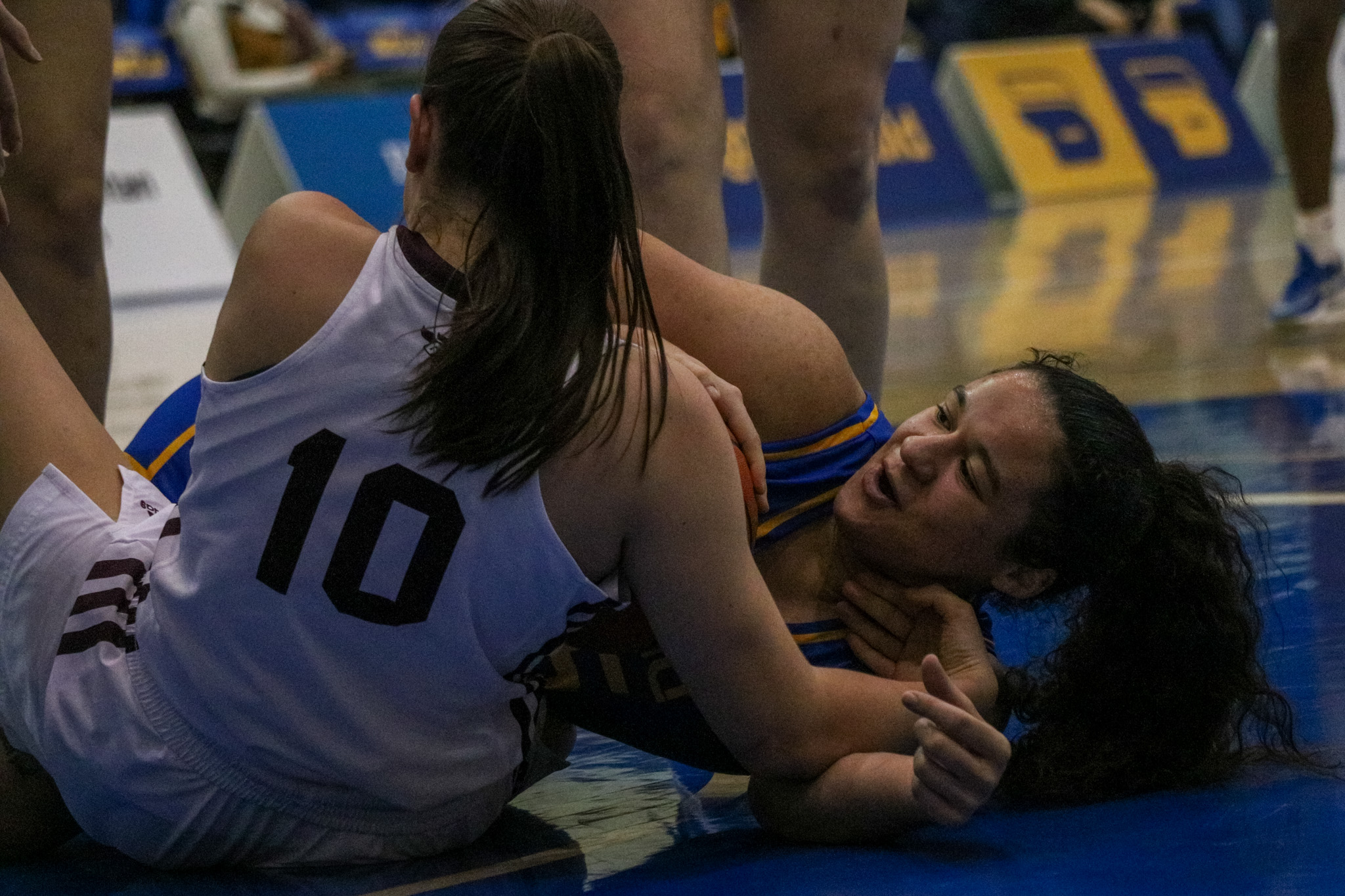 Kait Nichols battling for the ball in the ground