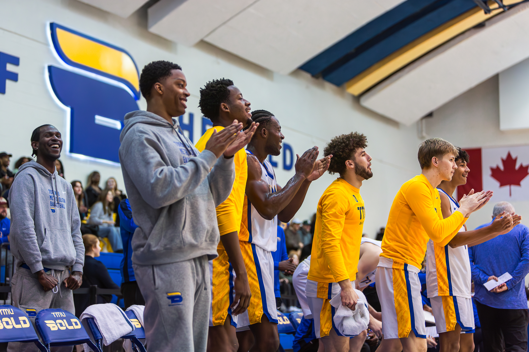 The TMU Bold bench celebrating