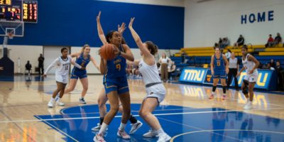 Callie Wright with the ball after coming from an injury