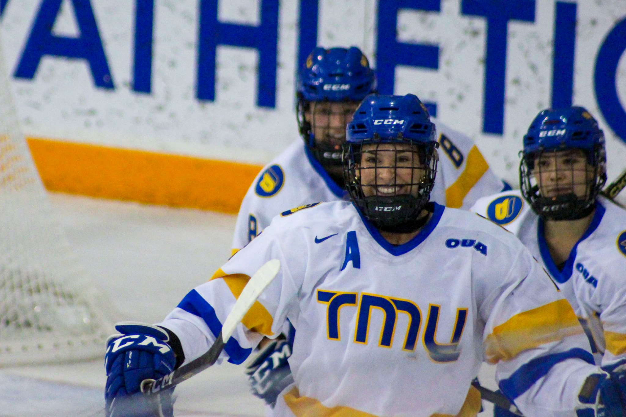 Megan Breen celebrating her overtime goal