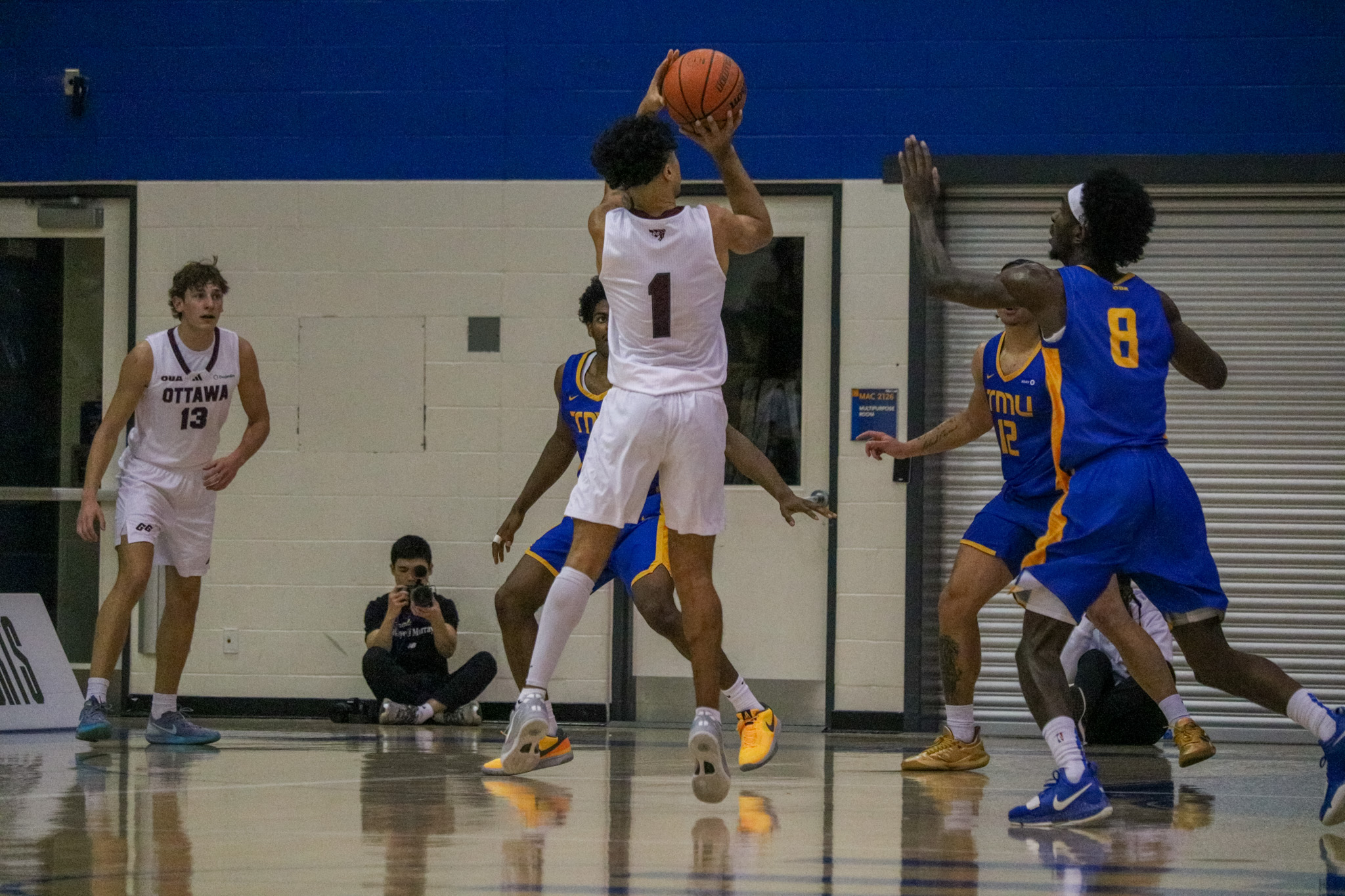 Former Bold player Ankit Choudhary shooting from beyond the arc