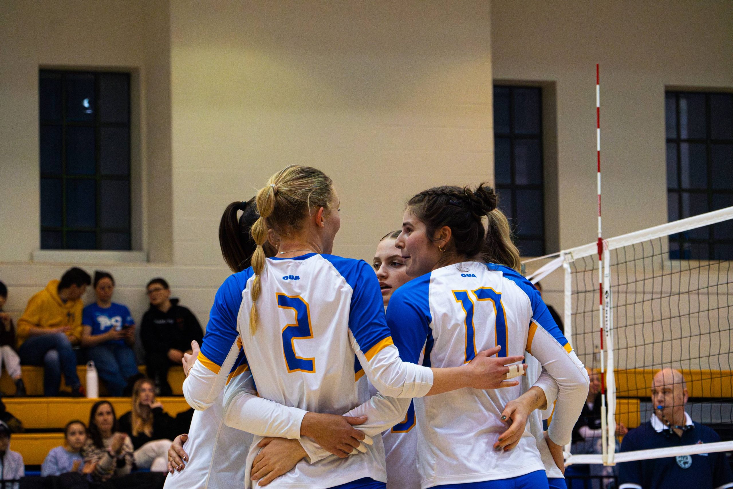 The TMU Bold team celebrating a point