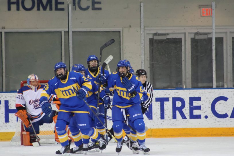 The TMU Bold celebrating a goal