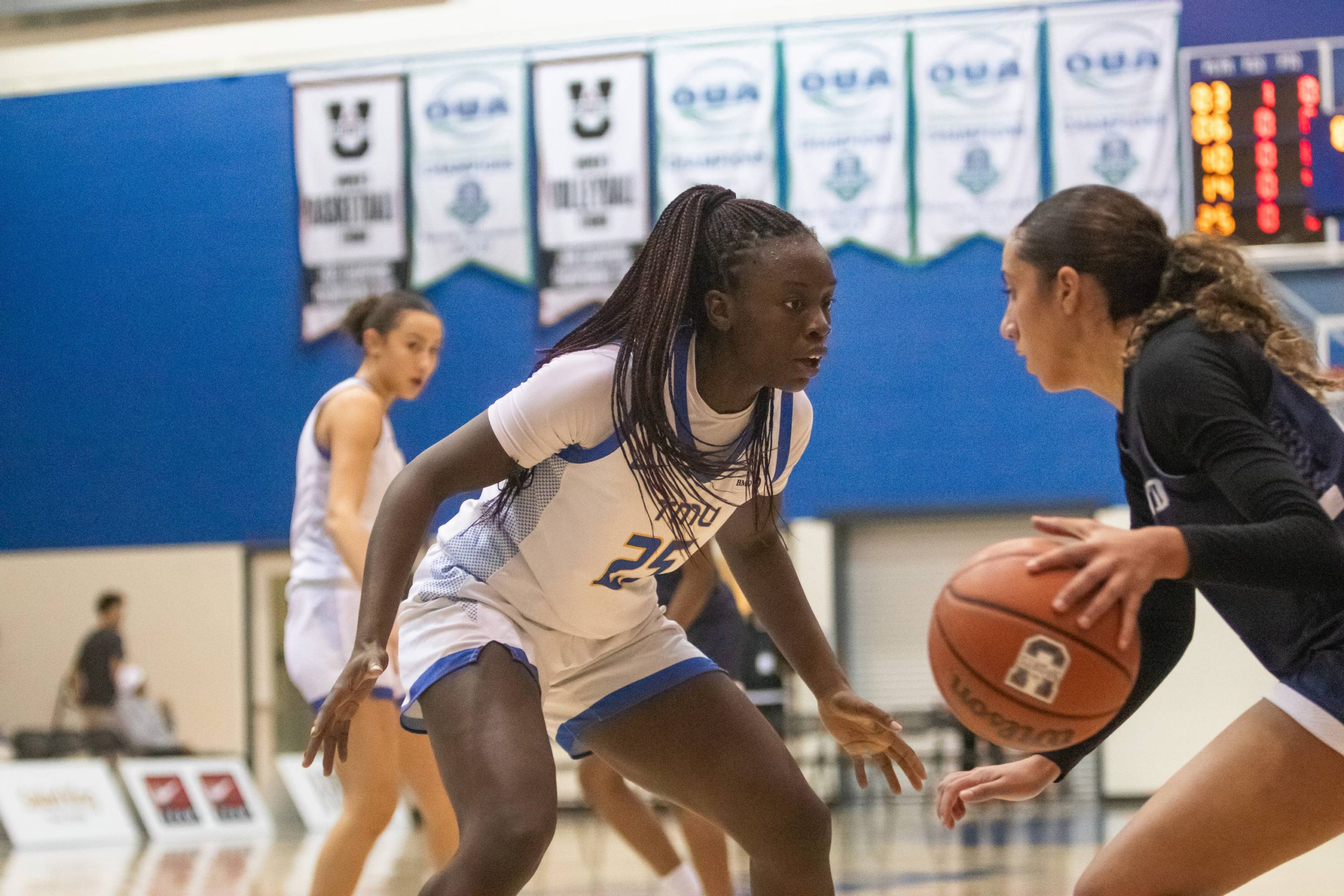 Jessica Keripe guarding the ball