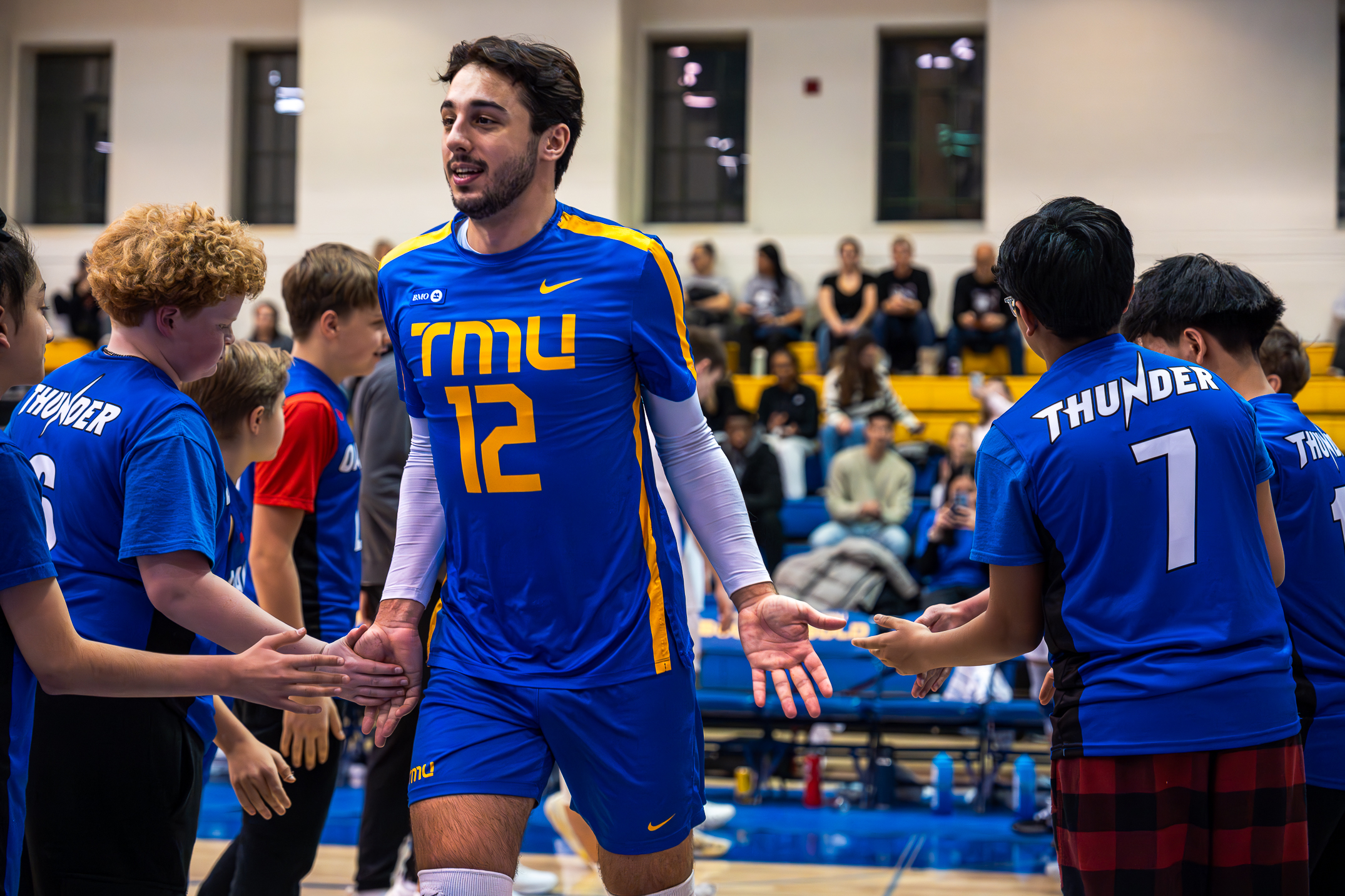 Tony Tanouchev coming of the bench and being announced in the starting line up