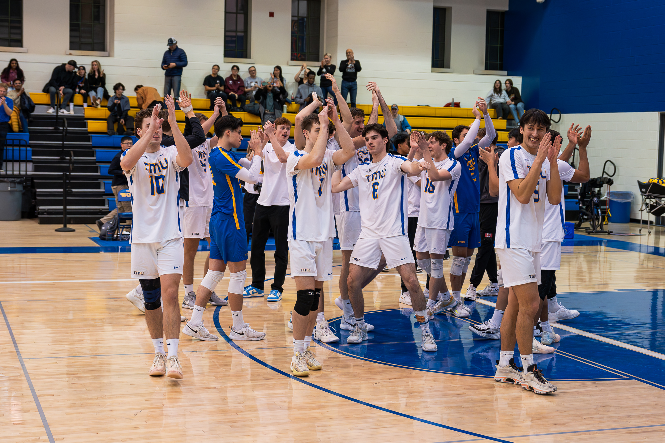 The Bold celebrating the win with the fans