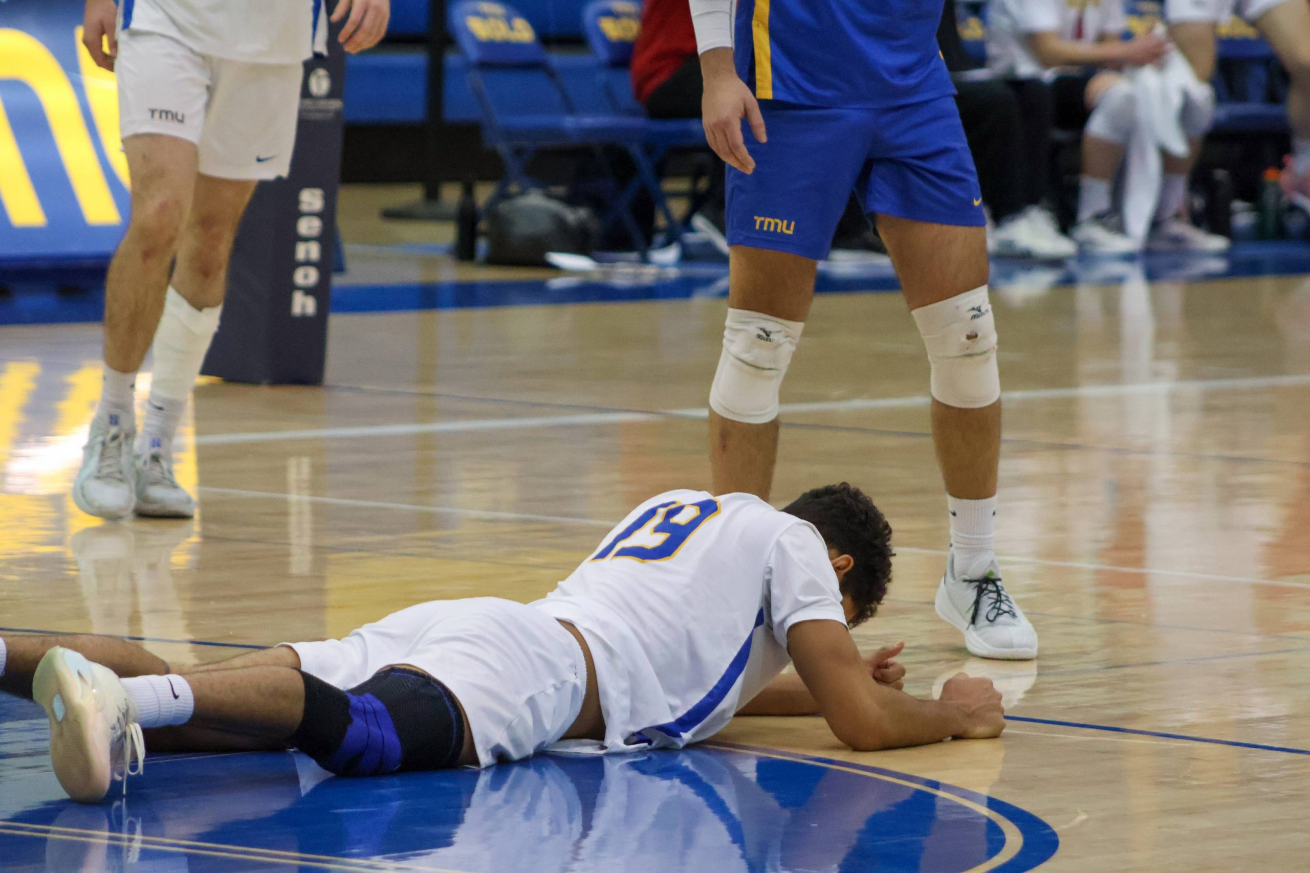 Jacob Walker looking to the floor after the defeat