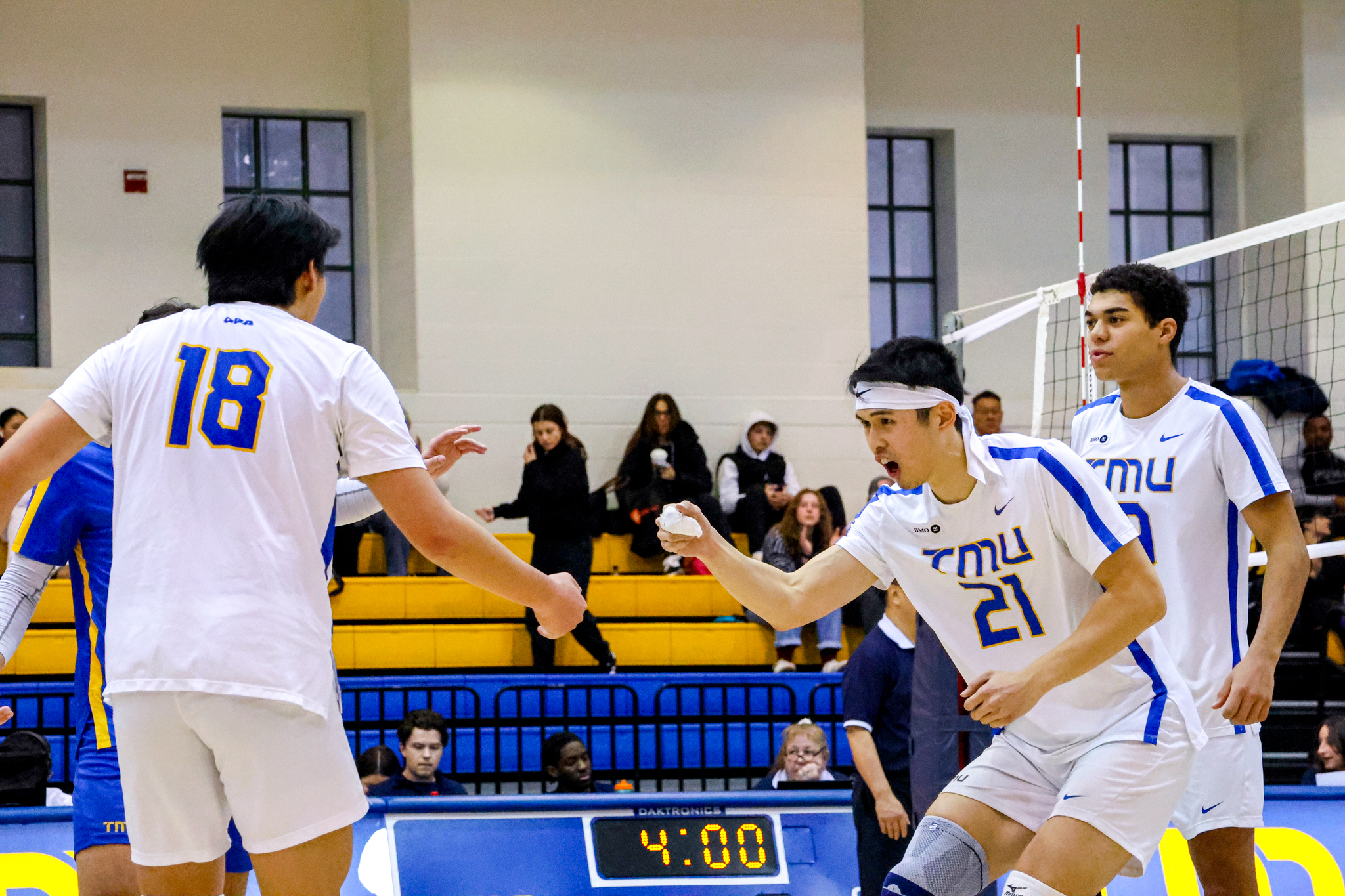 Bobby Tang celebrating a point