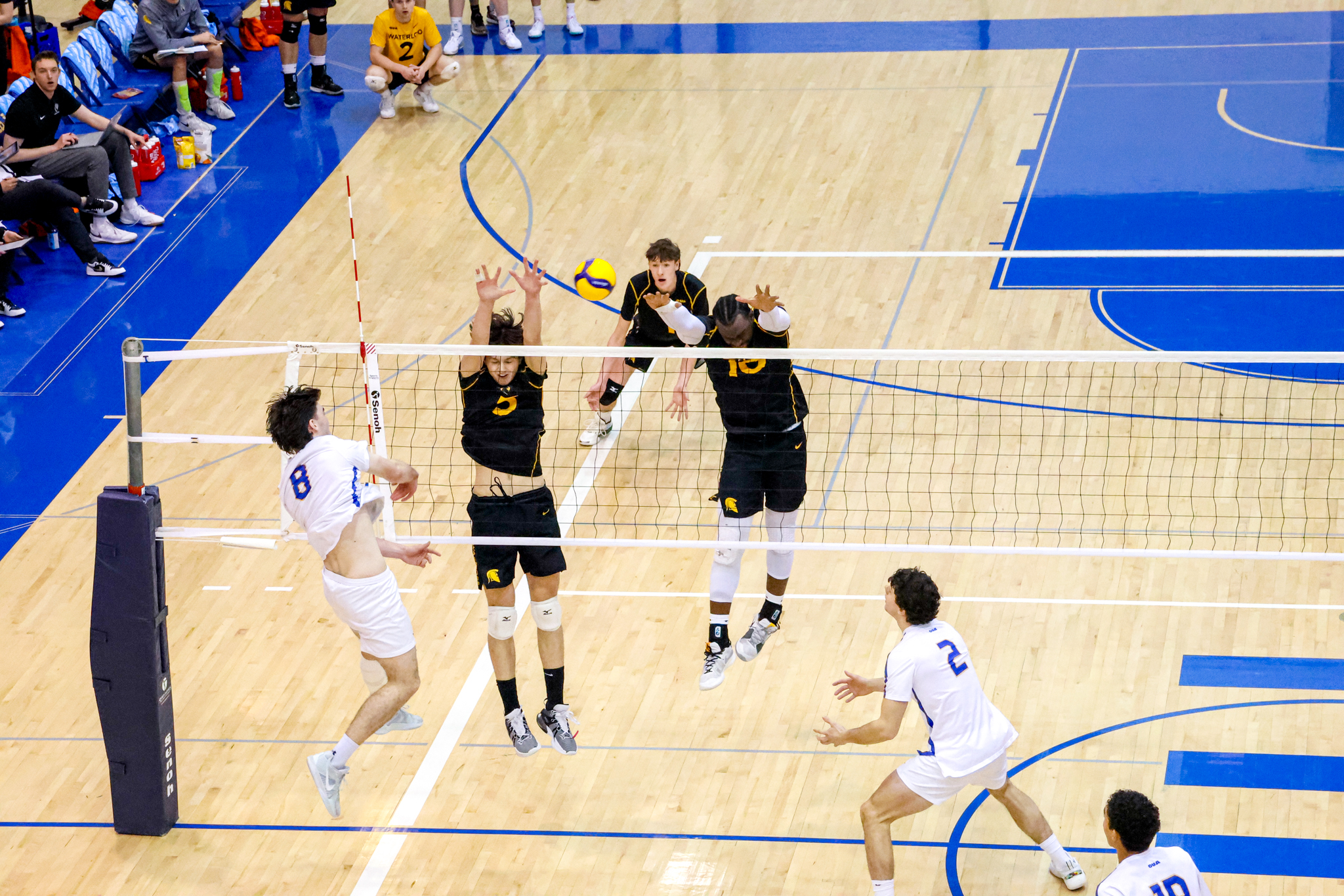 Riley Donovan hitting the ball at the Warriors wall