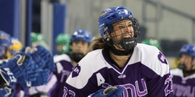 Megan Breen celebrating her goal