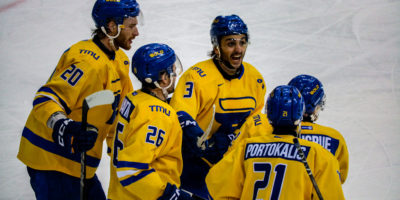 Joseph Iannello celebraing with his teammates