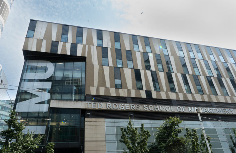 The Ted Rogers School of Management building on Dundas Street.