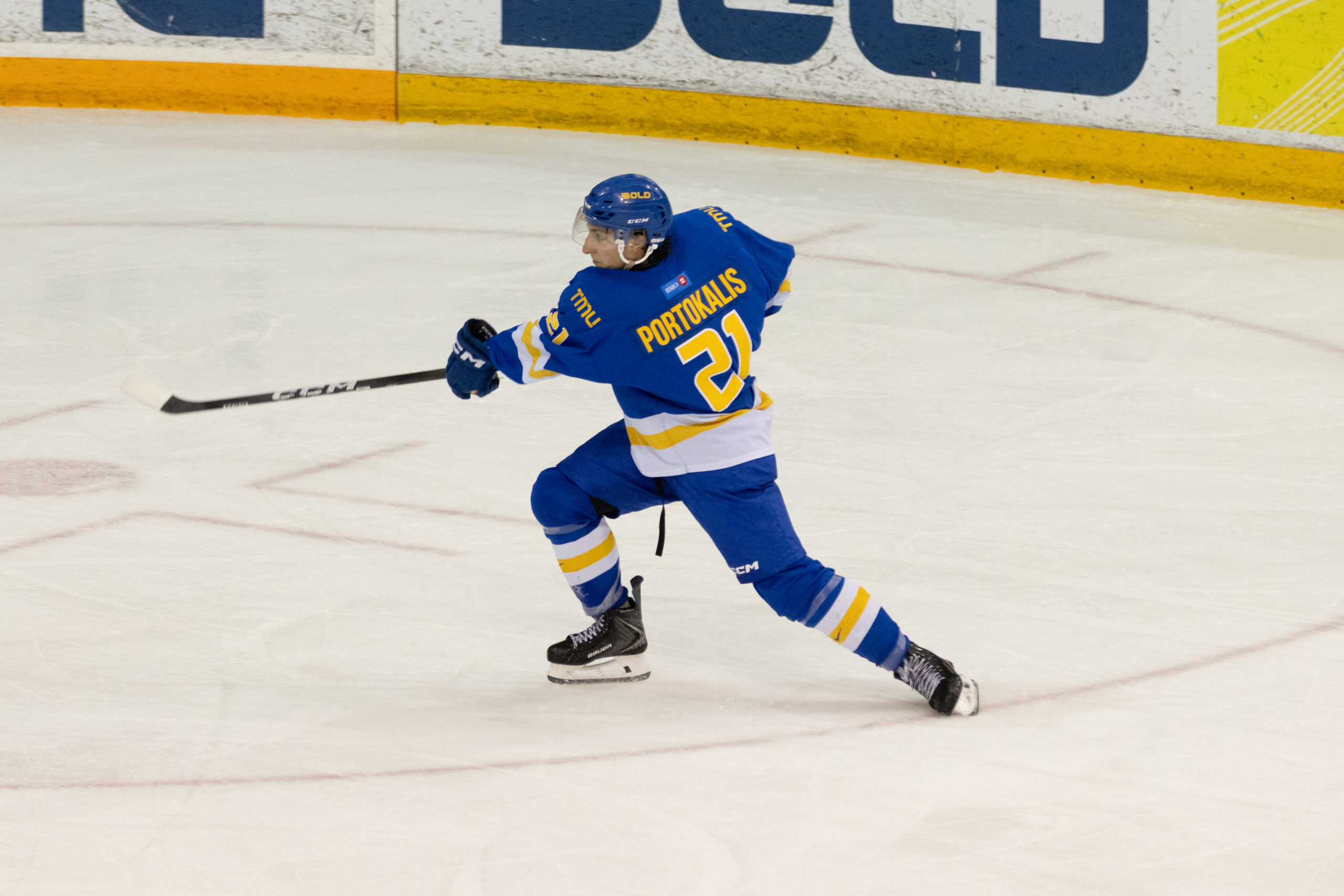 William Portokalis shoots the puck