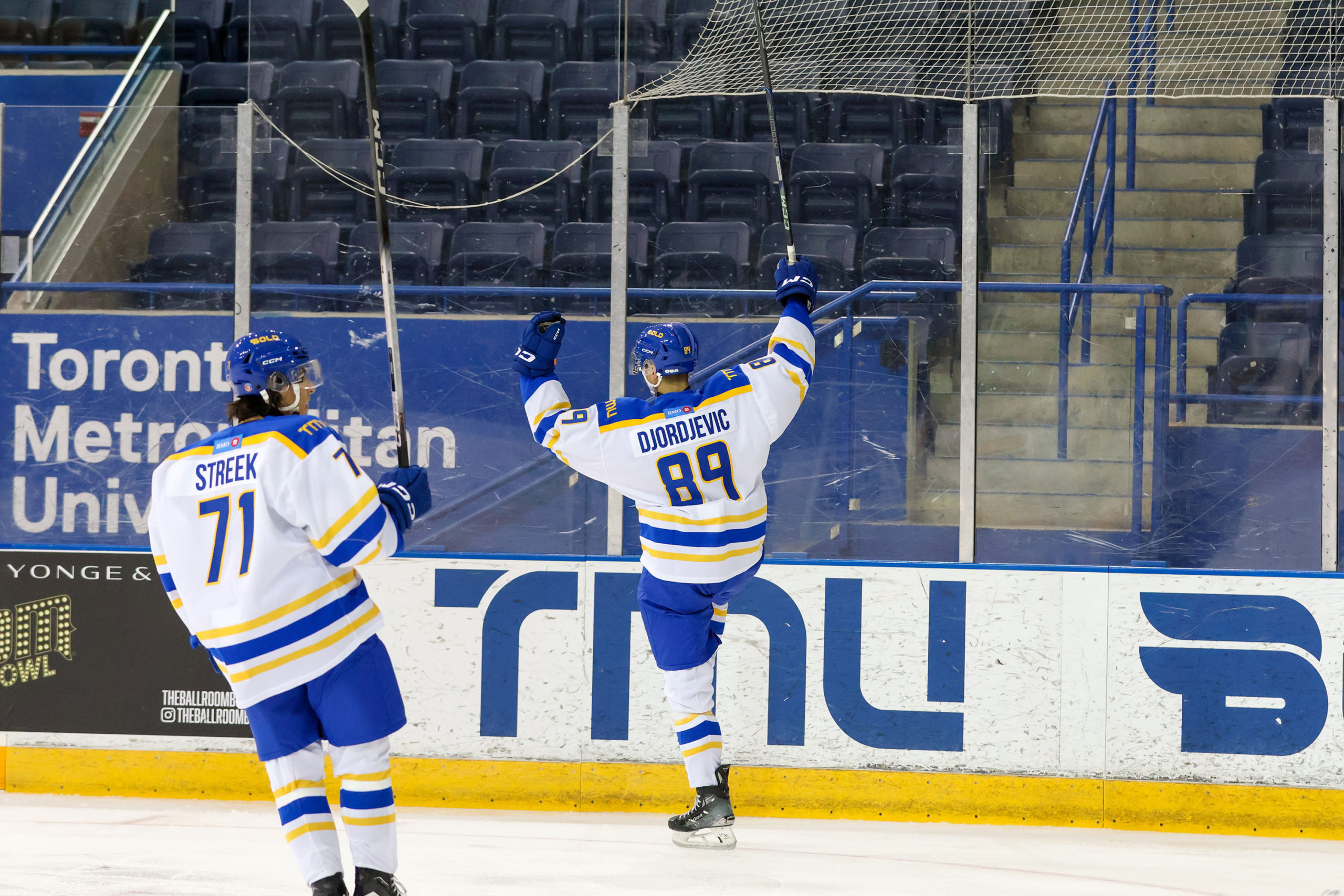 TMU celebrates their goal