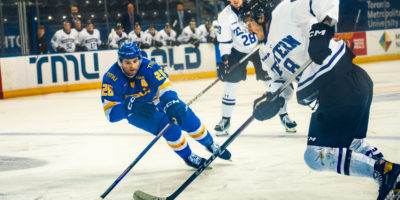 Ian Martin fights for possession