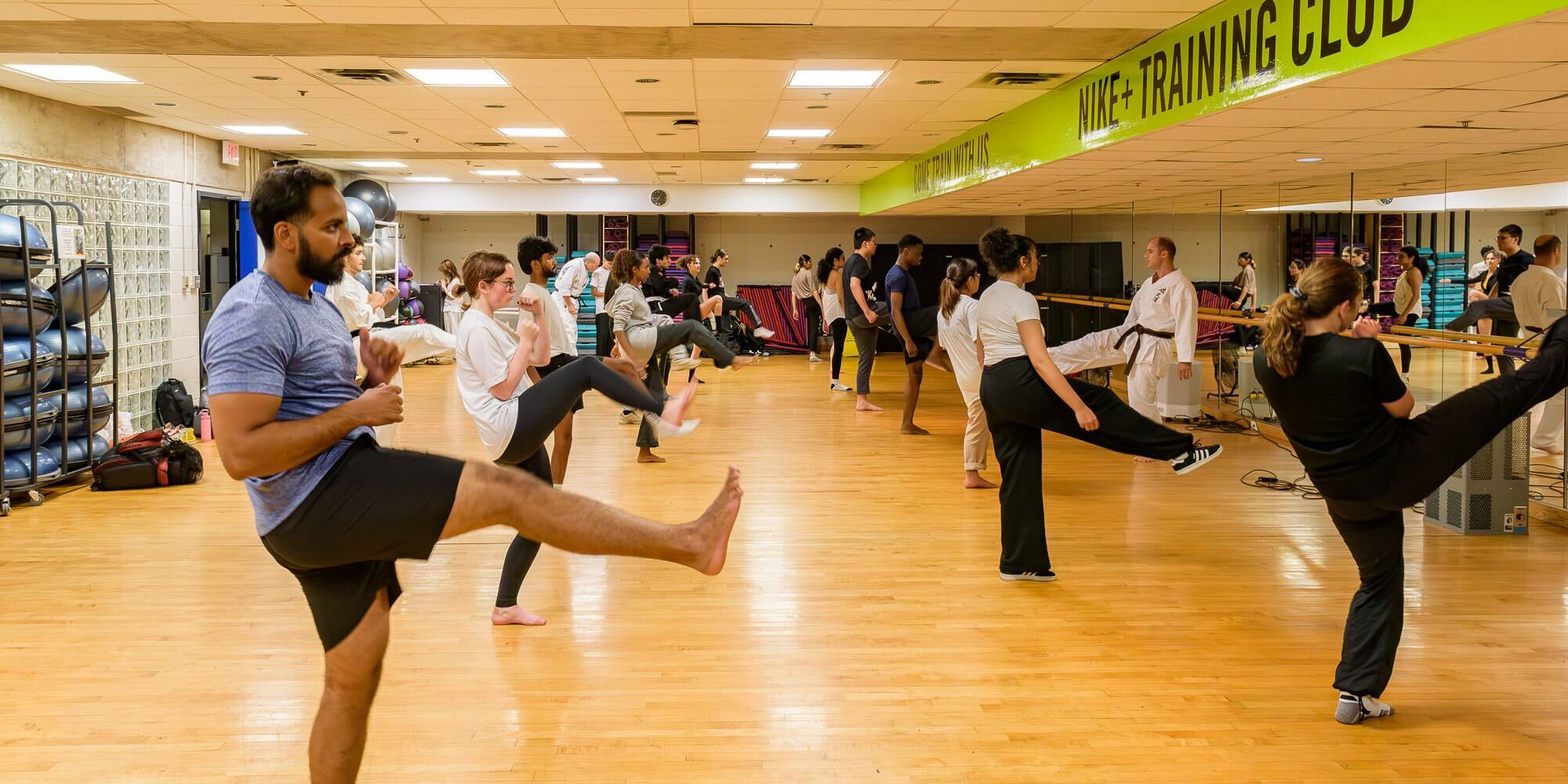 TMU's Karate Club learns martial arts during a session