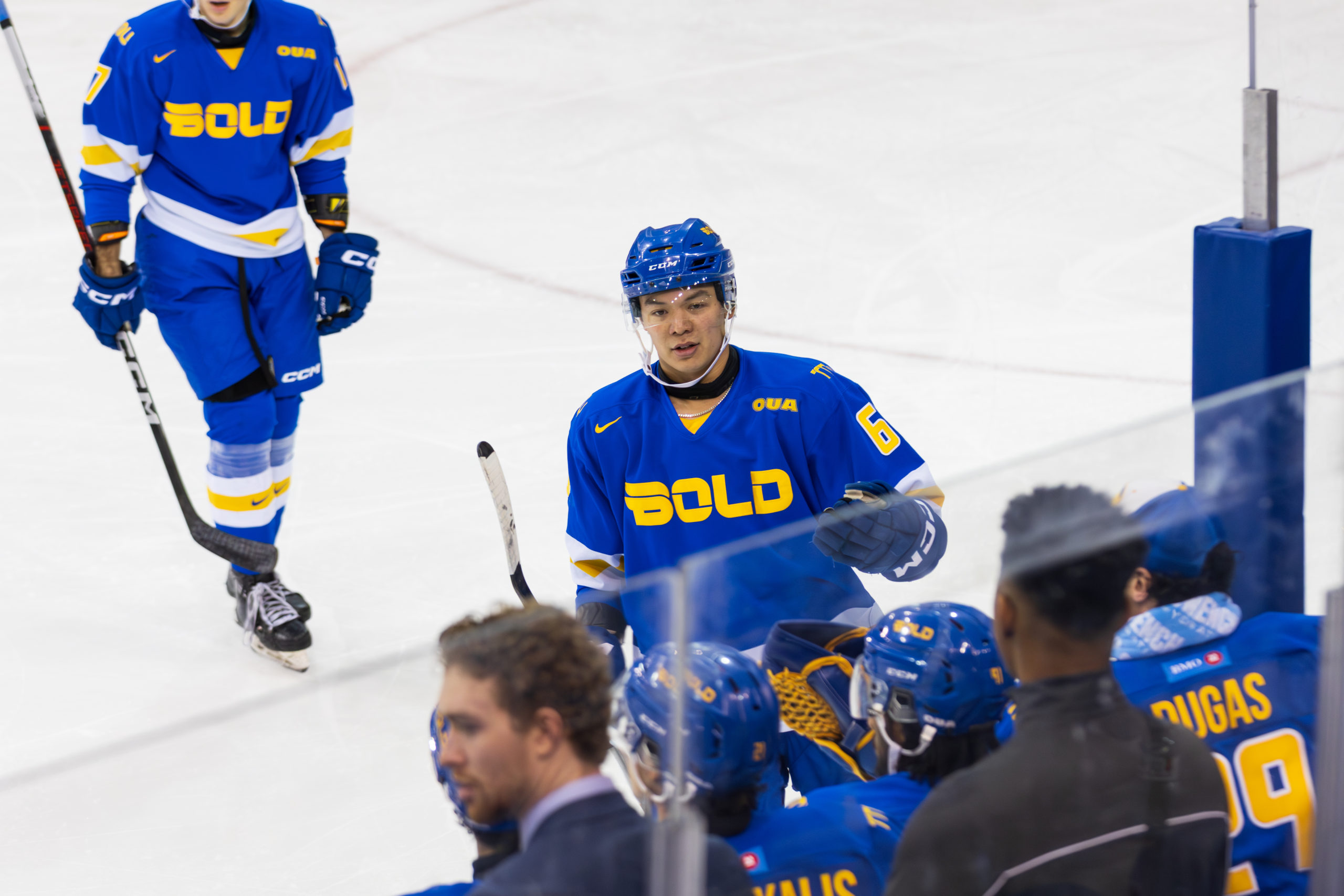 Liam Ross celebrates his goal