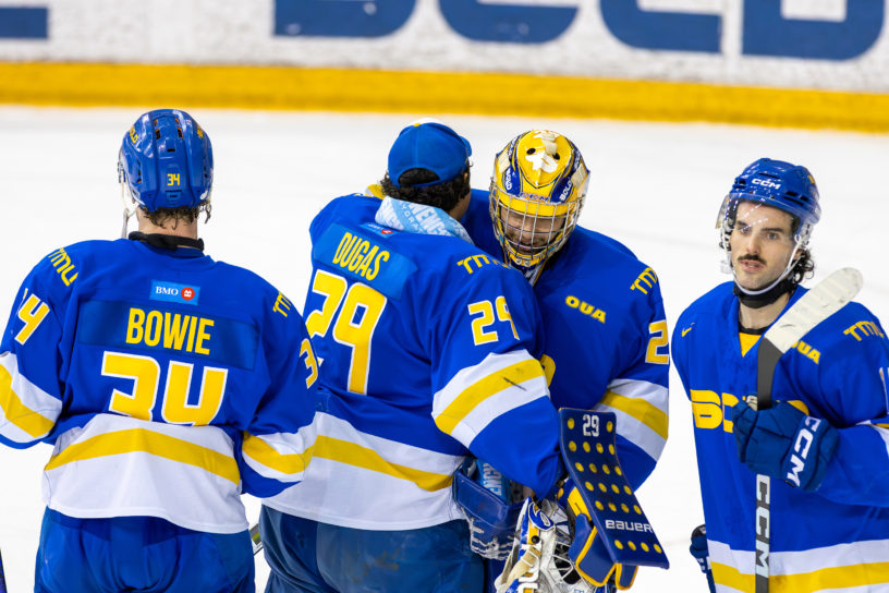 TMU celebrates their win